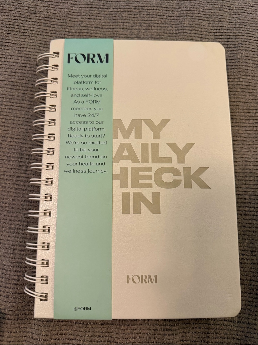 FORM White Spiral Wellness Journal - Daily Check-In
